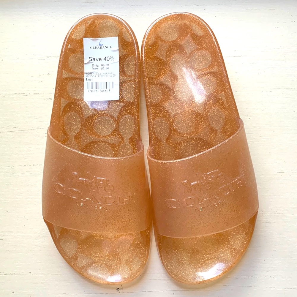 Coach leatherwear Ulyssa rubber solid sandal - Dark Gold